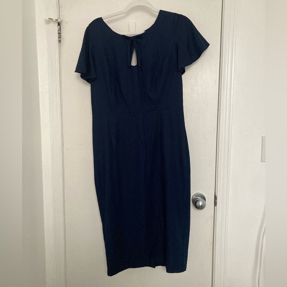 Collectif Navy Selma Wiggle or Pencil Dress - Picture 2 of 5